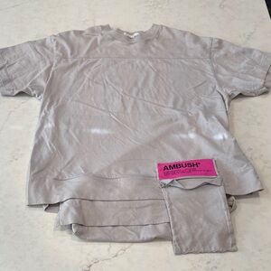 Ambush Kids Light Gray Short Sleeve Tee with Pocket
